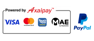 powered by axaipay and paypal logo